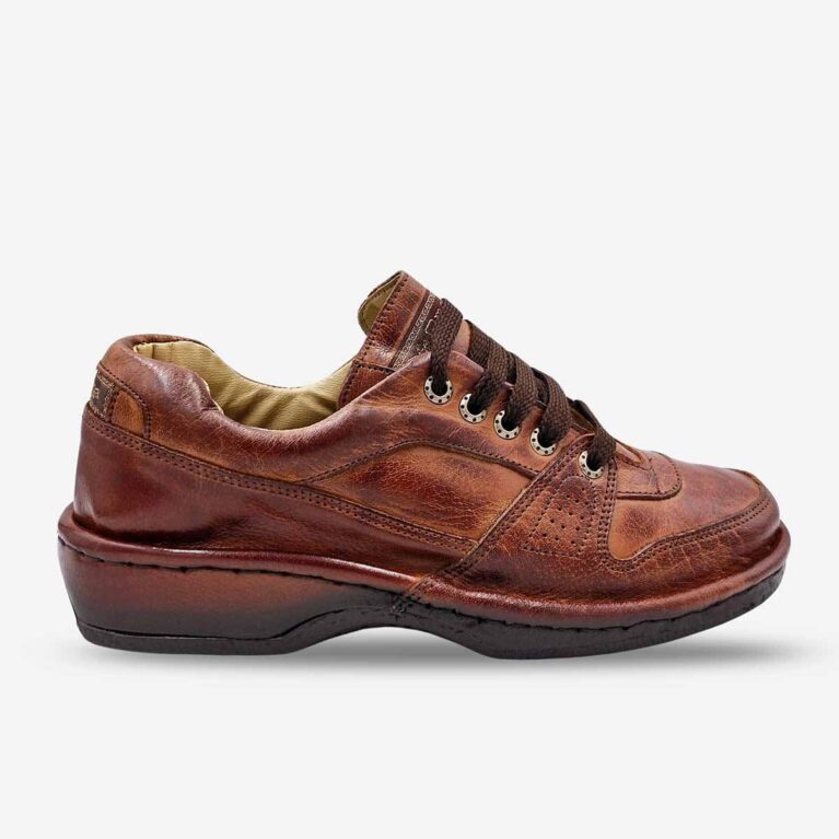 Omega Melisizwe Buffalo Terracotta Shoes available at LRS Online- Side Front View