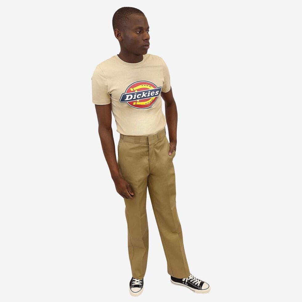 Full Body view of Dickies 847 trousers in Khaki Colour