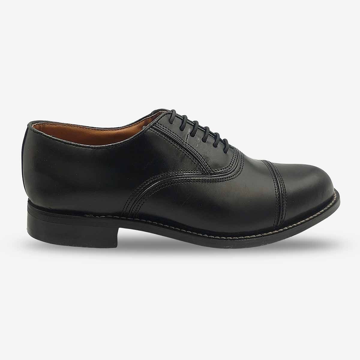 靴 60s Knapp Black Kid Skin Punched cap toe Black Formal Shoes for Men | Bishop Oxford Cap Toe | LRS Online