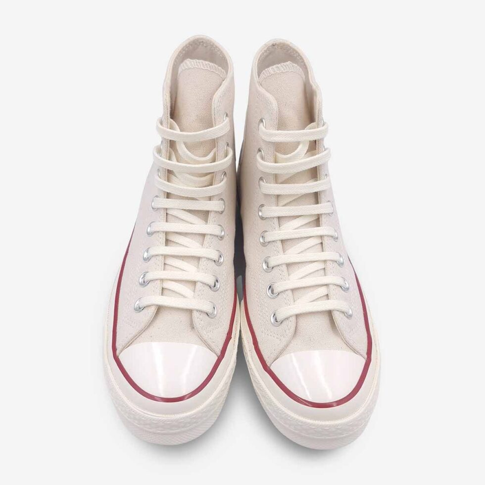 Top view of Converse Chuck 70 White Boots in Parchment colour.