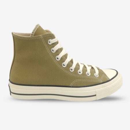 Side profile of Converse Chuck 70 high-tops in taupe brown colour.