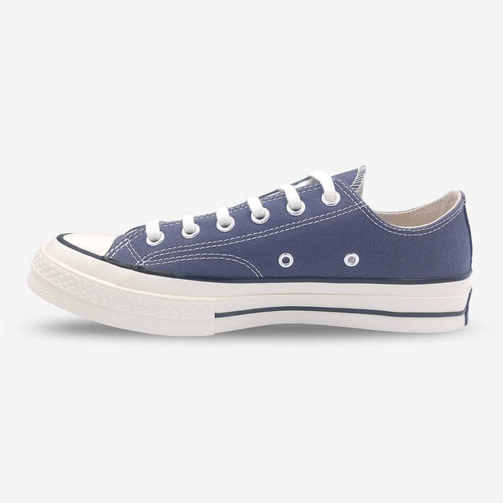 Inner side of Converse Chuck 70 Low Navy sneakers.