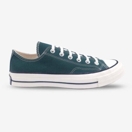 Side profile of Converse Chuck 70 Low Pine Green sneakers.