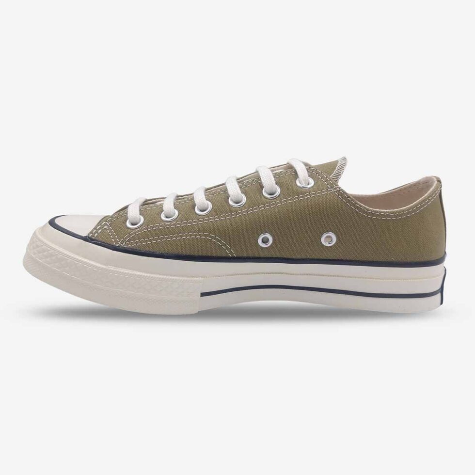 Inner side of Converse Chuck 70 Low sneakers in a taupe brown colour.