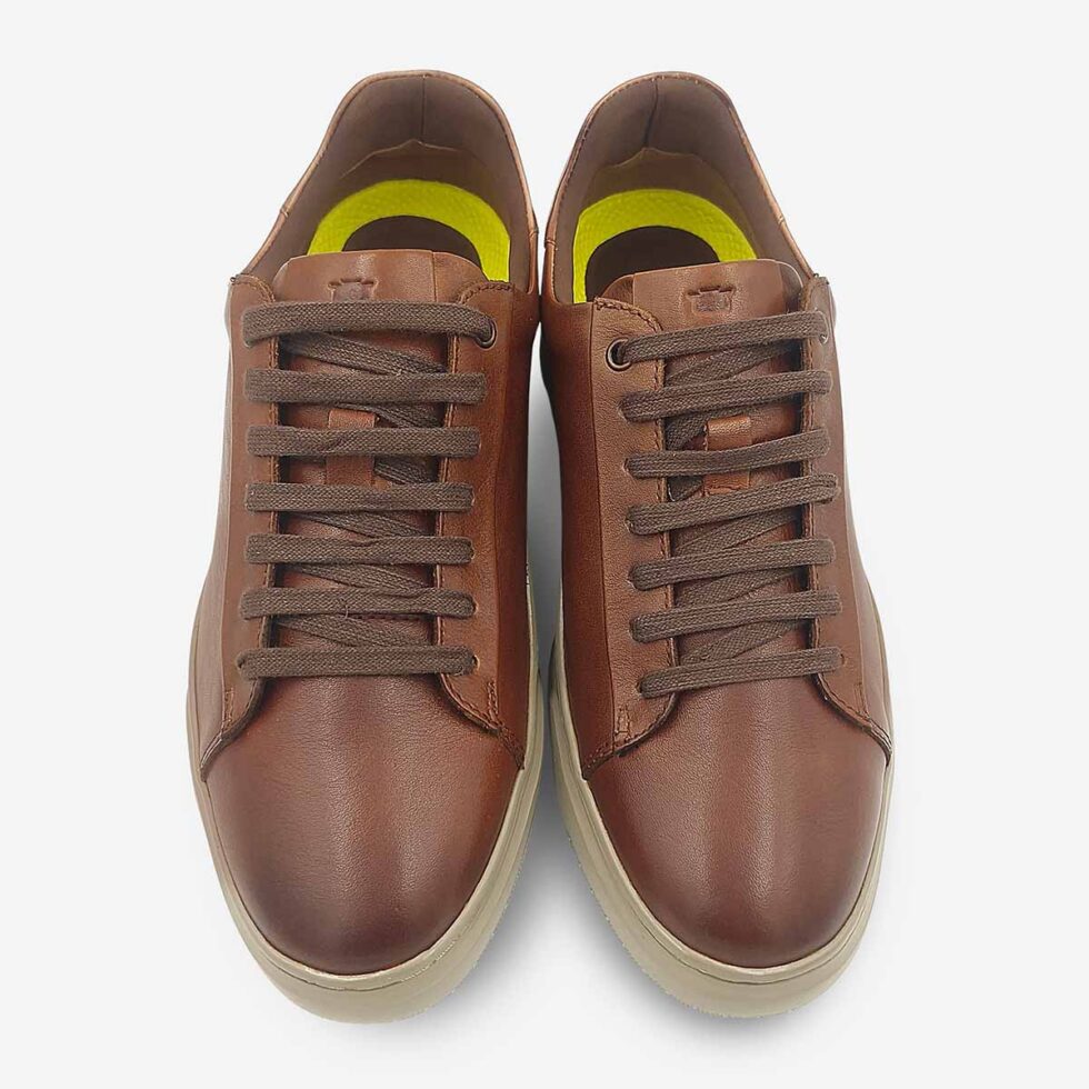 Top view of Florsheim Premier Sneakers in Cognac Brown Colour.
