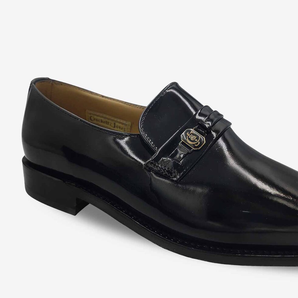 Crockett and Jones Black Shoes | LRS Online | Cobbler Slip Ons